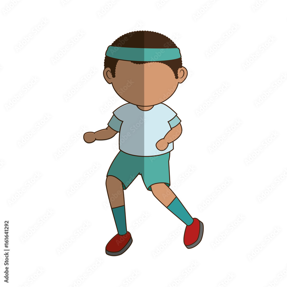 boy running cartoon icon vector illustration graphic design boy running cartoon icon vector illustration graphic design