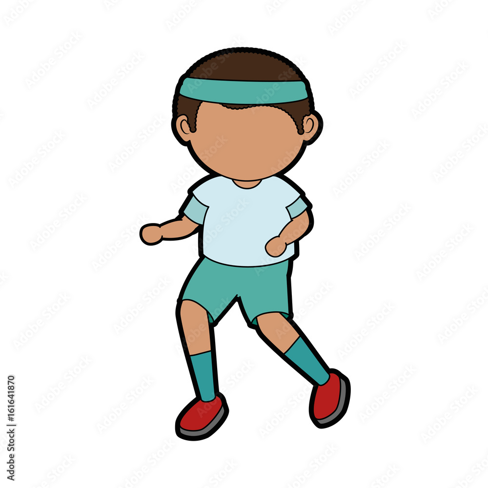 boy running cartoon icon vector illustration graphic design boy running cartoon icon vector illustration graphic design