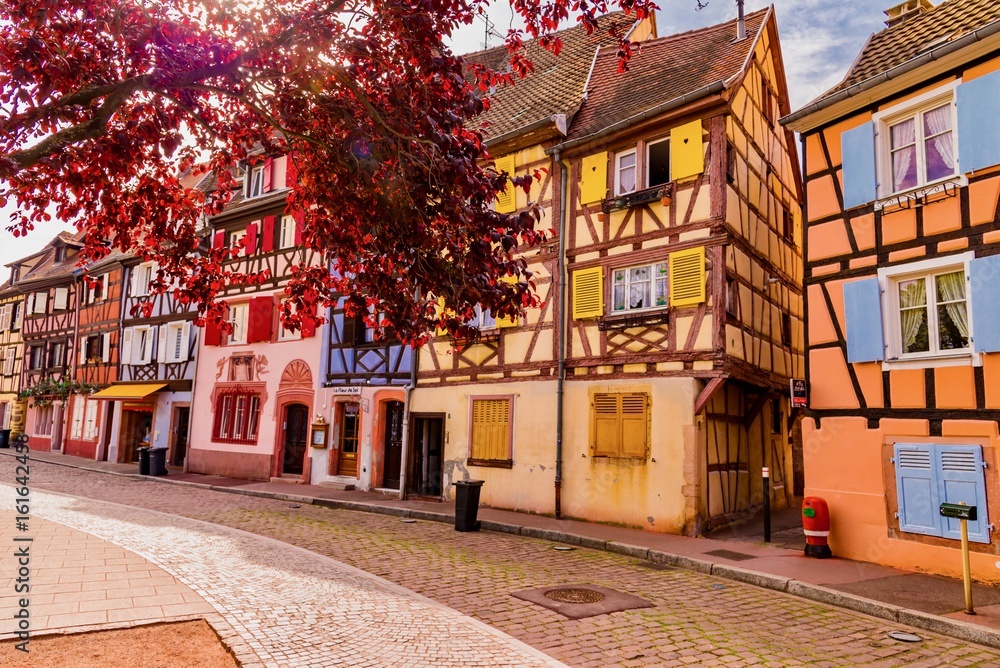 Panorama of colmar city in france