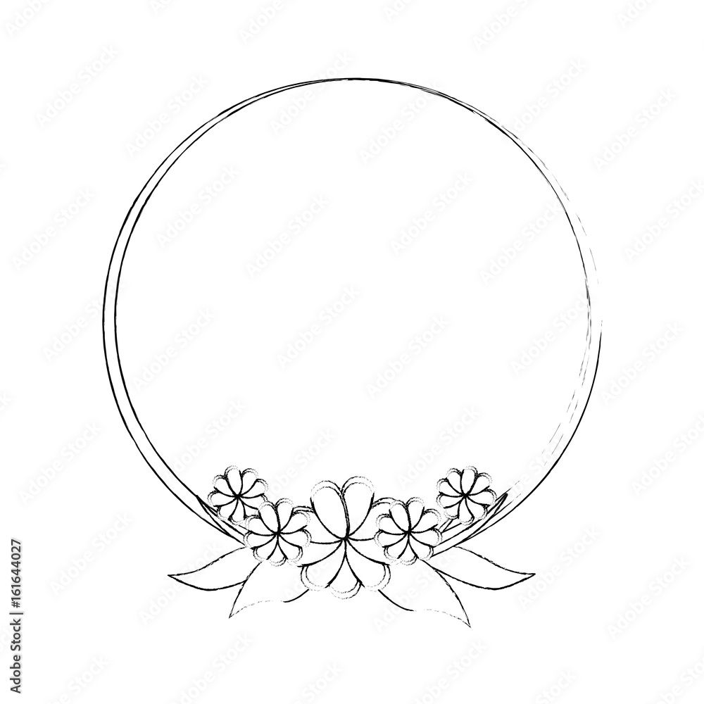 decorative frame with beautiful flowers icon over white background vector illustration decorative frame with beautiful flowers icon over white background vector illustration