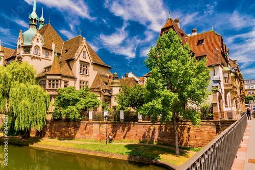 Panorama of the city in france, in the alsace region