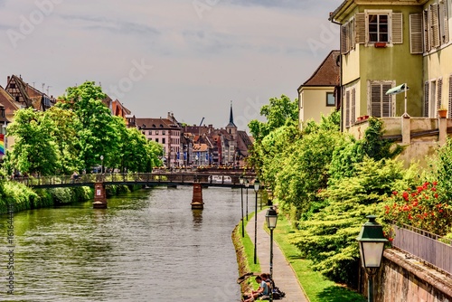 Panorama of the city in france, in the alsace region