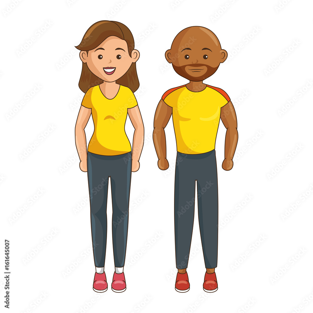 Fototapeta premium cartoon man icon over white background colorful design vector illustration