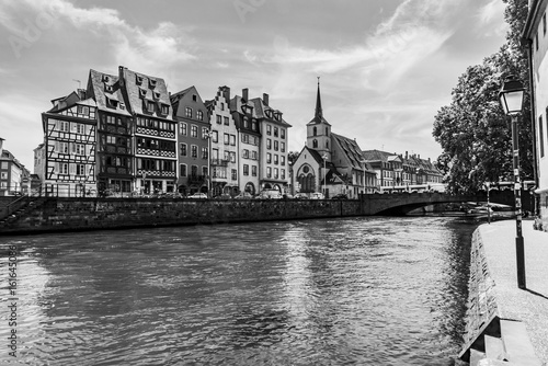 Panorama of the city in France of Strasbourg