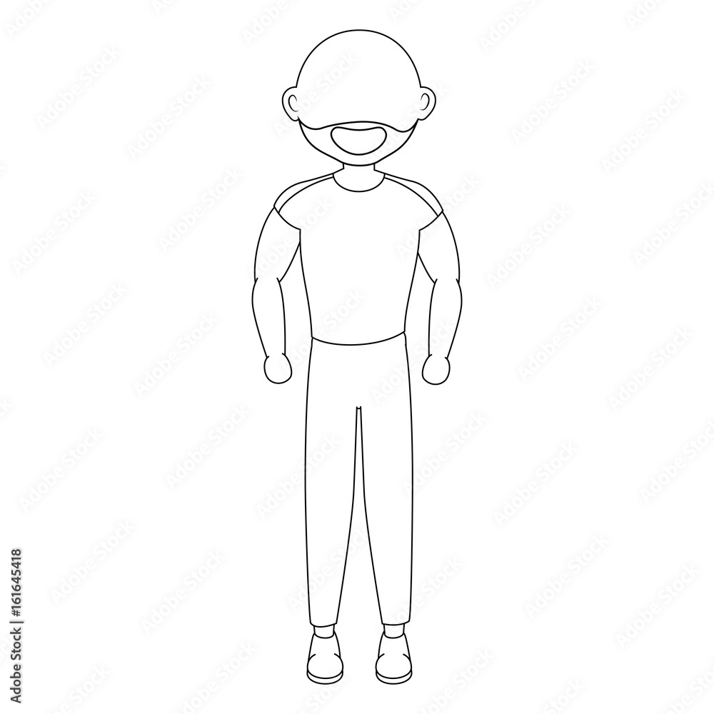 Fototapeta premium cartoon man icon over white background vector illustration