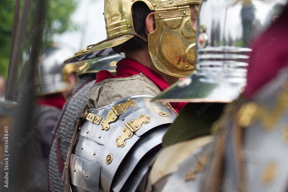roemer römer uniform helm germanen rüstung Stock Photo | Adobe Stock
