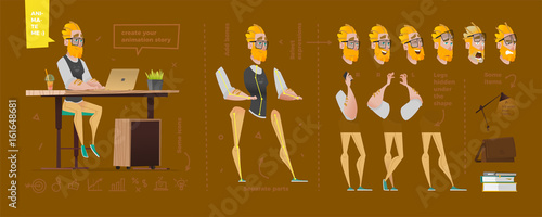 Stylized characters set for animation.
