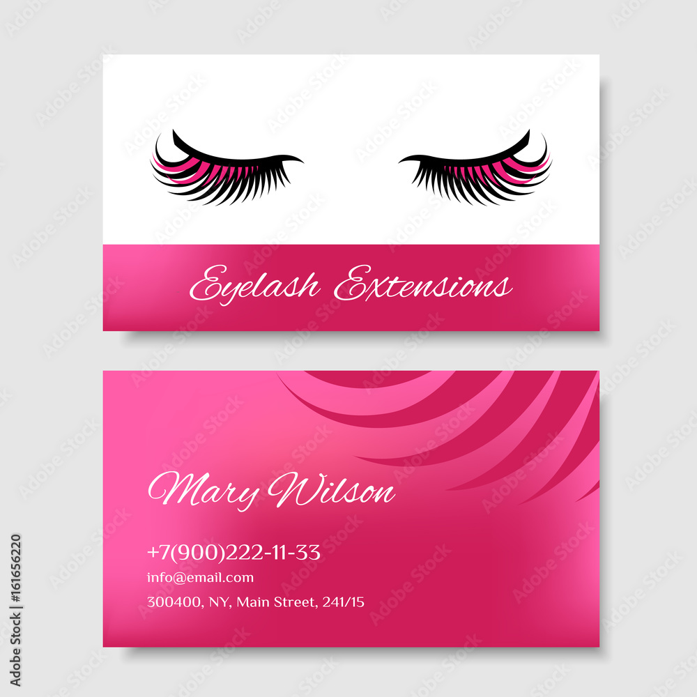 Branding for salon eyelash extension, shop cosmetic products, lashmaker,  stylist. Logo, business card. Vector illustration in modern style vector de  Stock | Adobe Stock