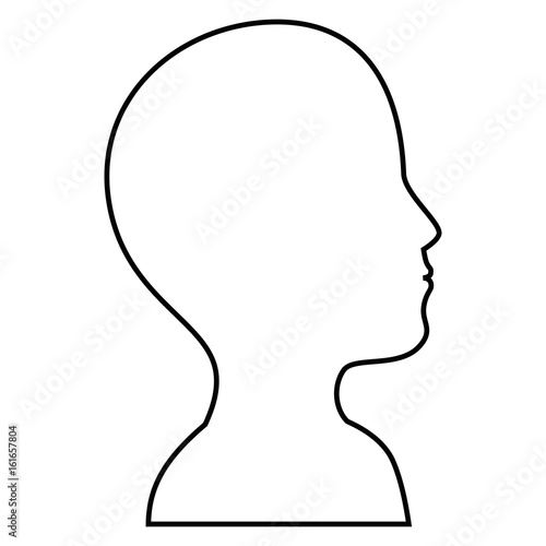 male head silhouette vector illustration graphic design