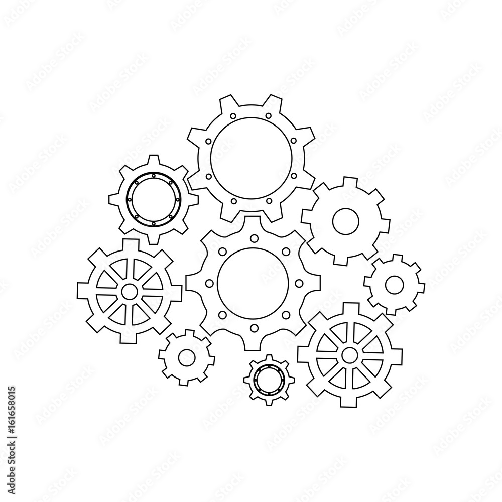 isolated gears set vector illustration graphic design isolated gears set vector illustration graphic design