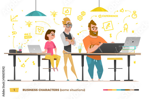 Business characters in some situations