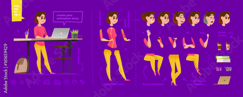 Stylized characters set for animation
