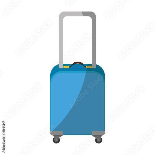 isolated shadow travel suitcase icon vector graphic illustration