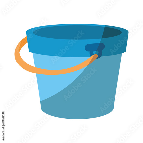 isolated bucket of sand icon vector graphic illustration