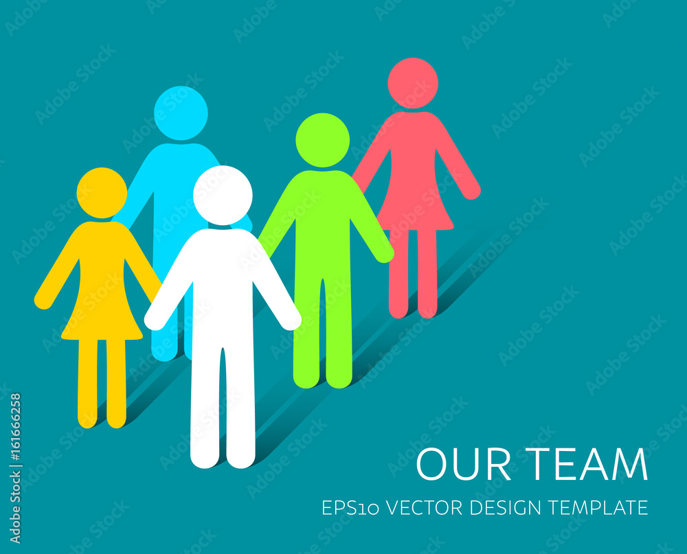 Vector simple our team icon company Vector simple our team icon company