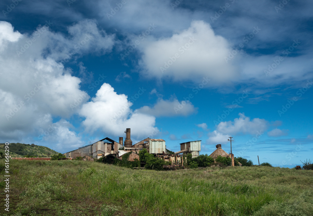 Abandoned buildings at old sugar mill at Koloa Kauai