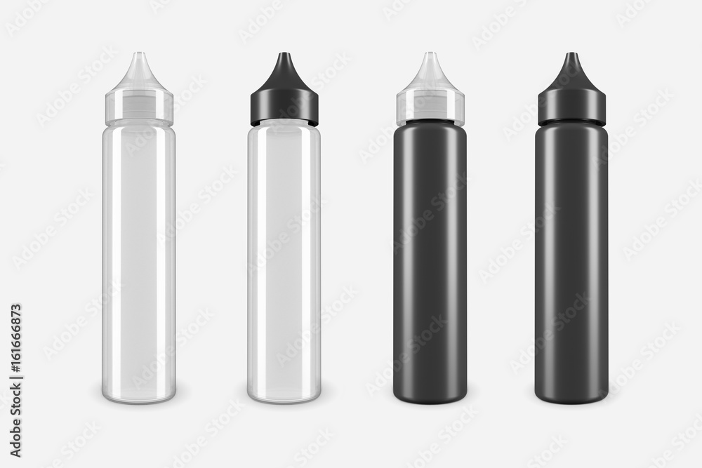 Vape E-Cigarette E-Juice Empty Unicorn Bottles - 3D Render Stock  Illustration | Adobe Stock