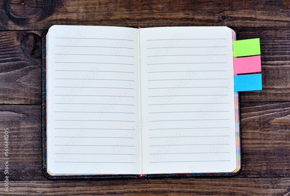 Empty agenda on table Empty agenda on table