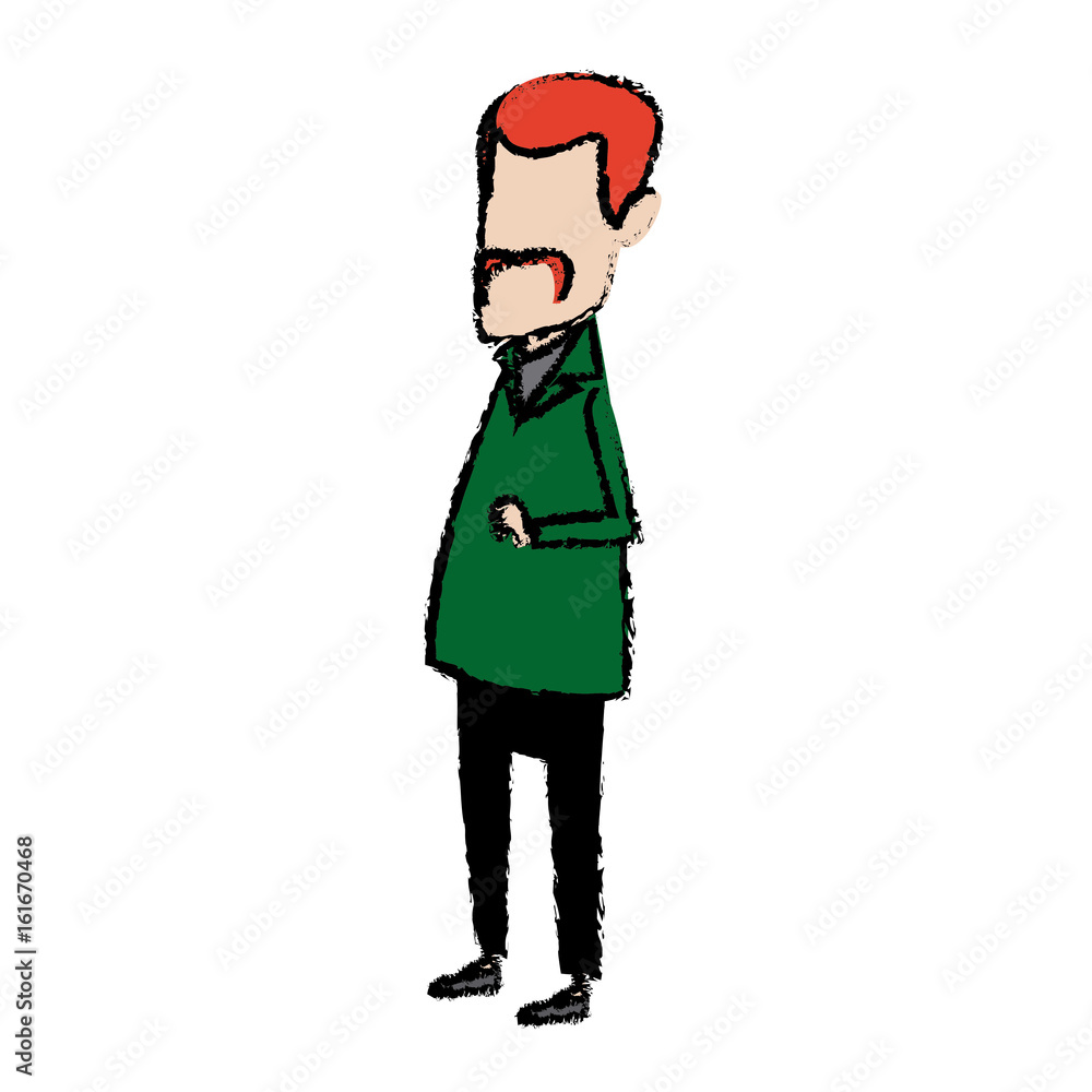 man standing male character people image vector illustration