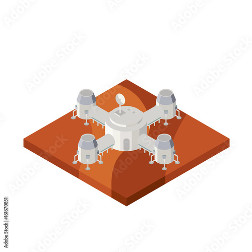 Vector isometric Space base on Mars.