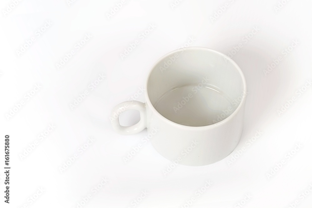 Beautiful white porcelain tea cups on a white background Beautiful white porcelain tea cups on a white background