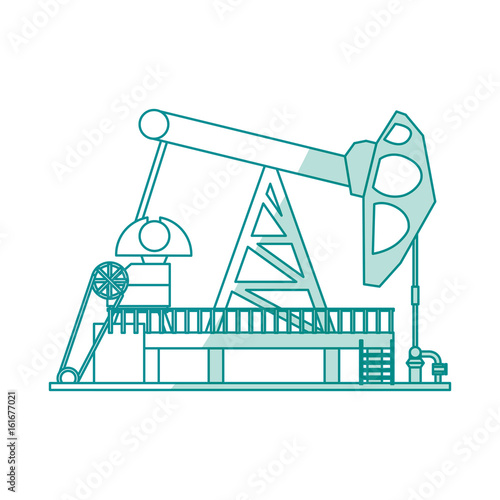 Oil pump silhouette icon vector illustration graphic design