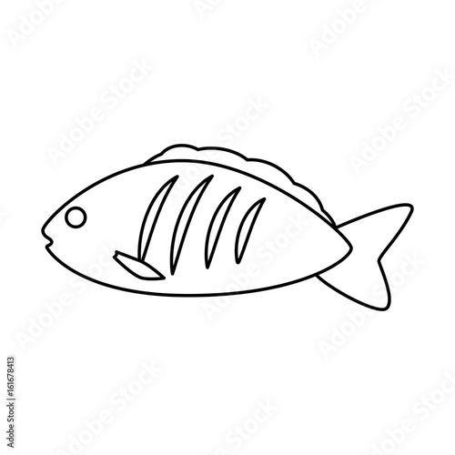 sea fish food icon vector illustration graphic design