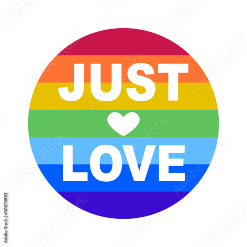 lgbt community bage. I am a rainbow too on a rainbow background.