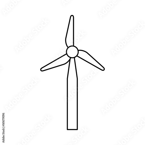 Wind turbine eolic energy icon vector illustration graphic design