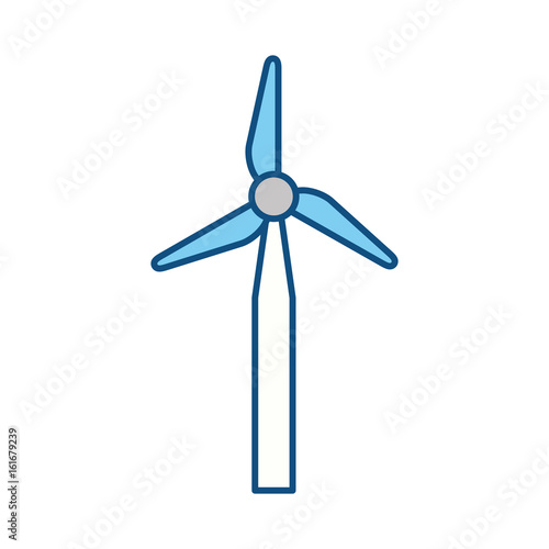 Wind turbine eolic energy icon vector illustration graphic design