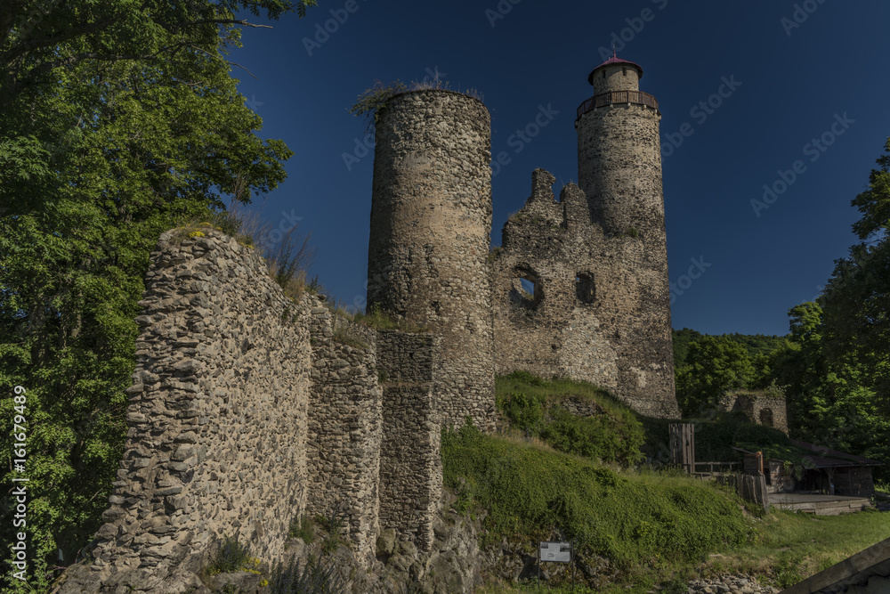 Sukoslav castle with dark blue sky