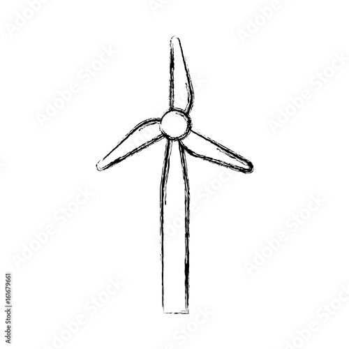 Wind turbine eolic energy icon vector illustration graphic design