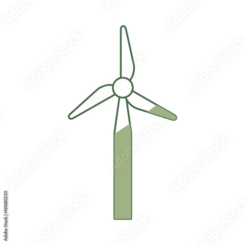 Wind turbine eolic energy icon vector illustration graphic design