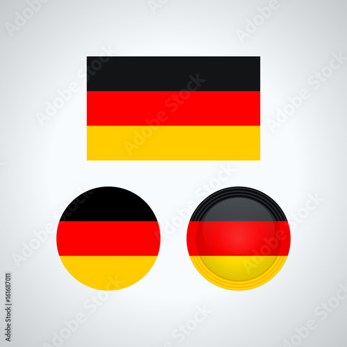 German trio flags  vector illustration