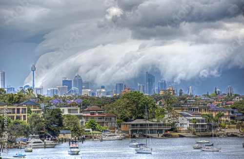 Photography storm over sydney and the  Parramatta river.