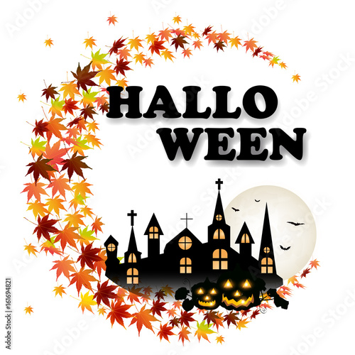 ハロウィン　かぼちゃ　紅葉　アイコン