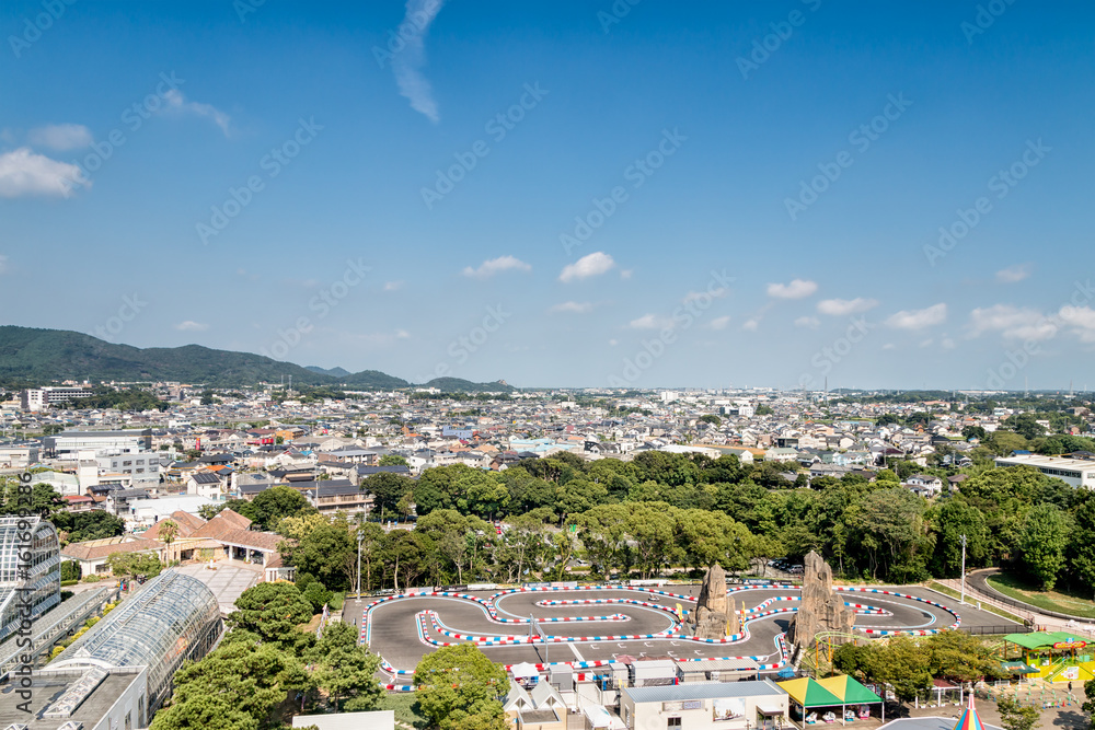 View of Toyohashi City from Nonhoi Park in Aichi, Japan