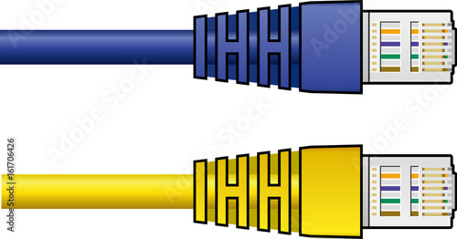 Ethernet RJ-45 Cables, vectors