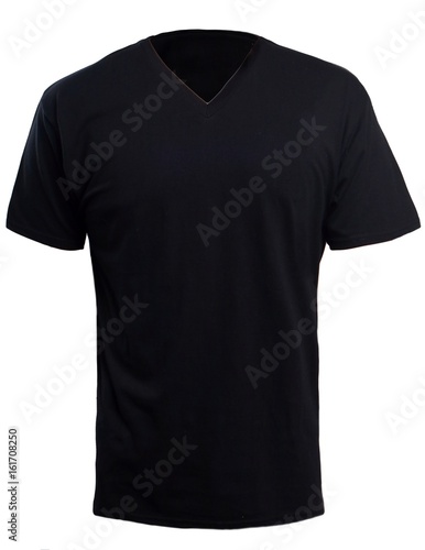 Black V-Neck Shirt Mock up