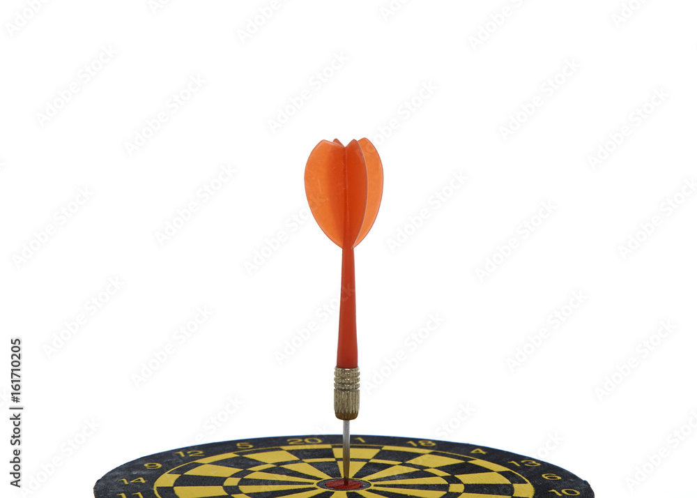 red dart hit on target