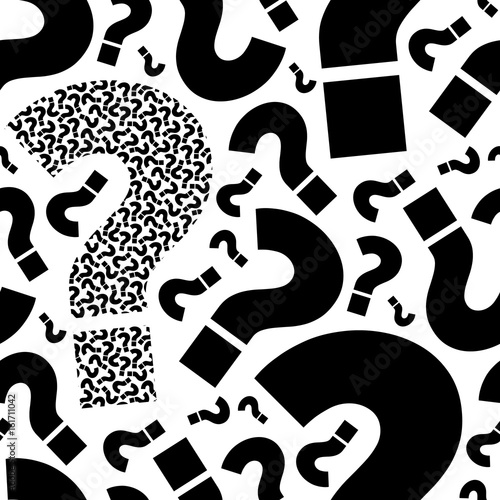 seamless question pattern and background vector illustration