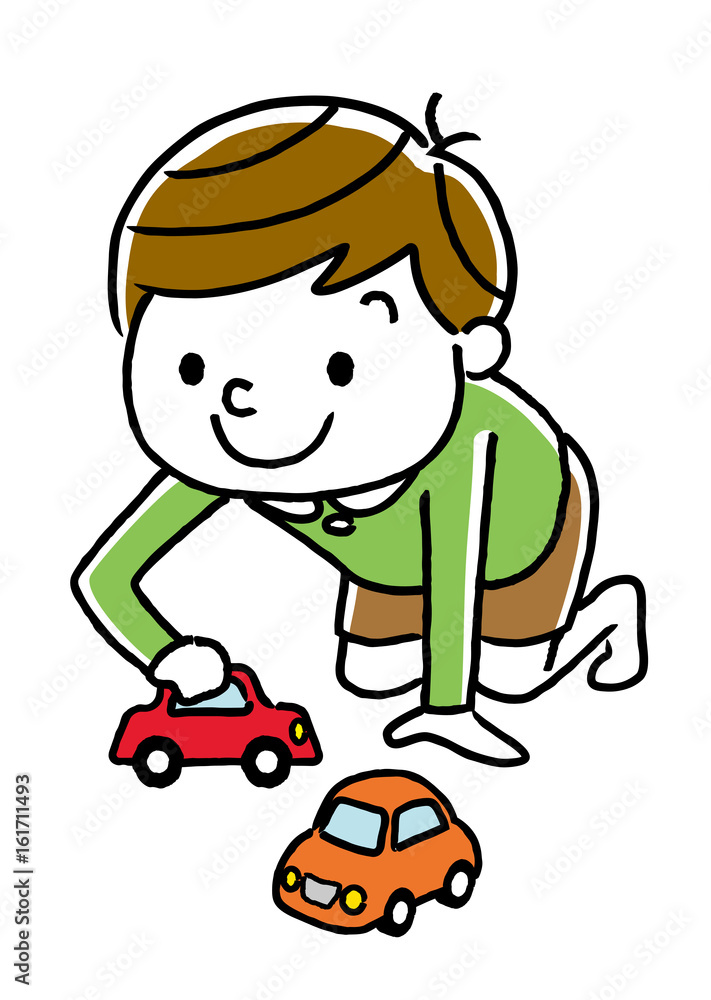 子供:おもちゃの車で遊ぶ
子供:おもちゃの車で遊ぶ