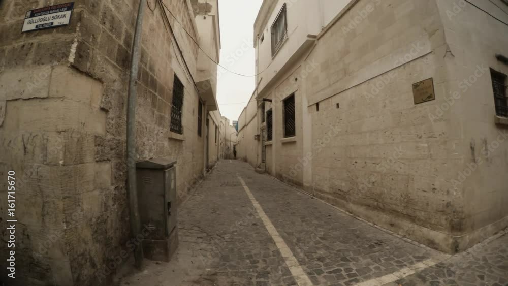Circular Panorama Crossroad on Narrow Ancient Stone Streets Urfa Circular Panorama Crossroad on Narrow Ancient Stone Streets Urfa
