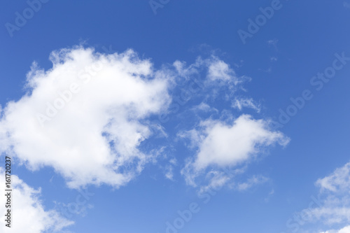White cloud on clear blue sky, nature summer outdoor day light, summer sky concept