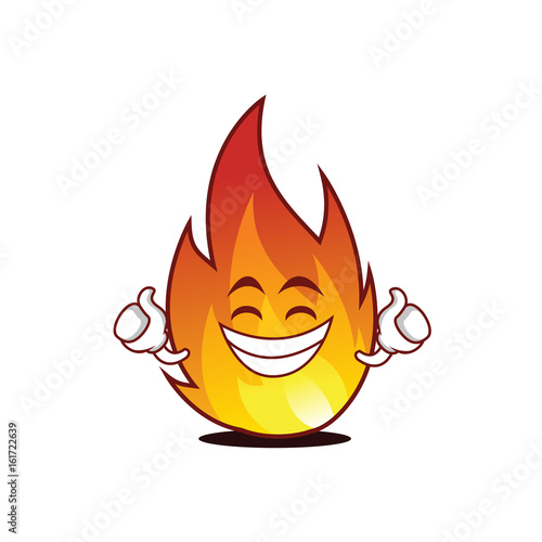 Fényképezés Proud fire character cartoon style