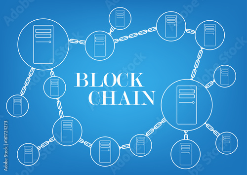 Block chain technology - background wallpaper