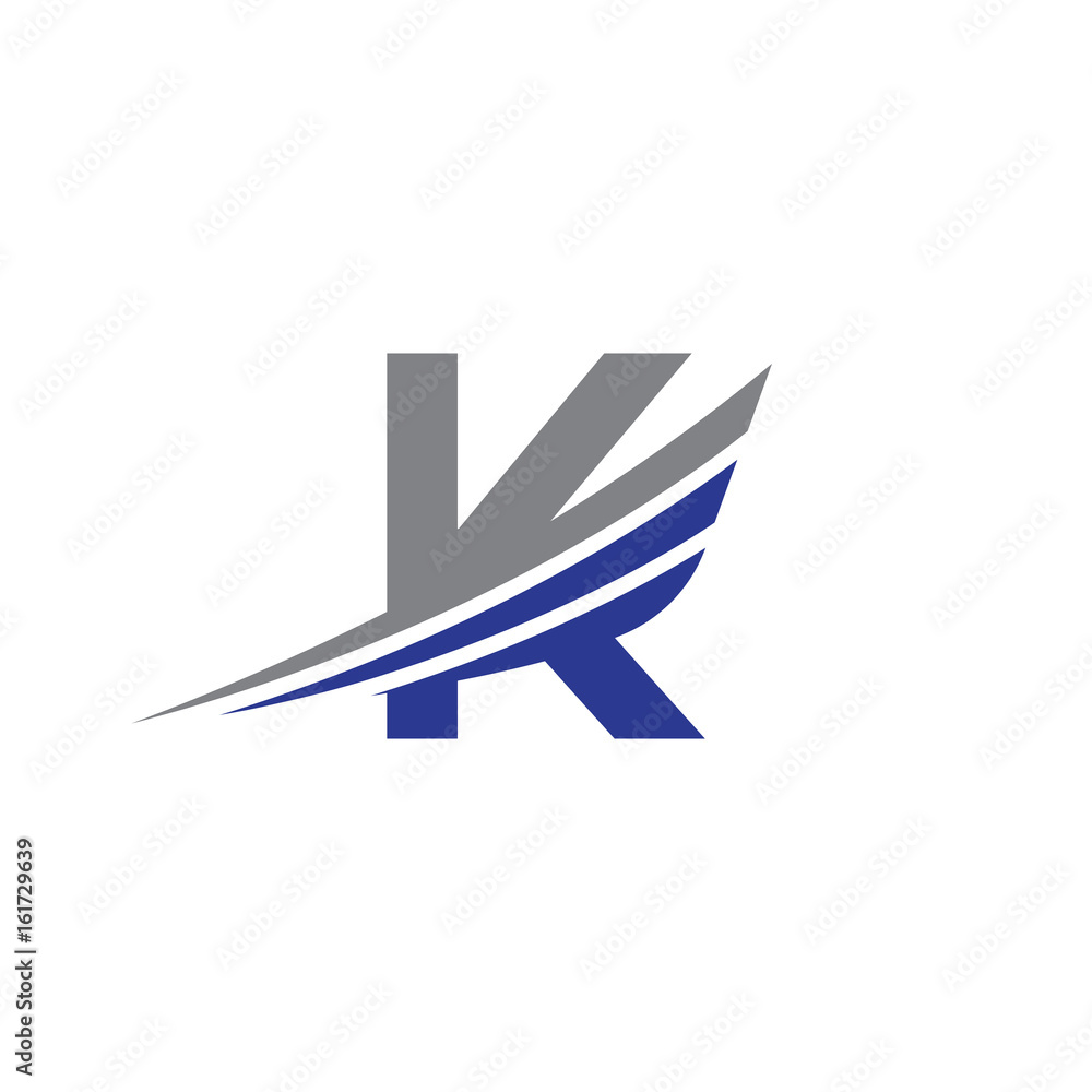 initial letter K logo wing initial letter K logo wing
