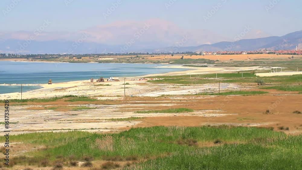 Drying out of Burdur Lake in Turkey Country. There are 14 dams and dam lakes on Bozcay, the biggest river feeding Burdur Lake. Burdur Lake has lost approximately one third of its area in the last 35 y Drying out of Burdur Lake in Turkey Country. There are 14 dams and dam lakes on Bozcay, the biggest river feeding Burdur Lake. Burdur Lake has lost approximately one third of its area in the last 35 y