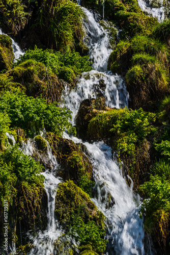 Small waterfall in the mountains of Serra da Estrella. County of Guarda. Portugal