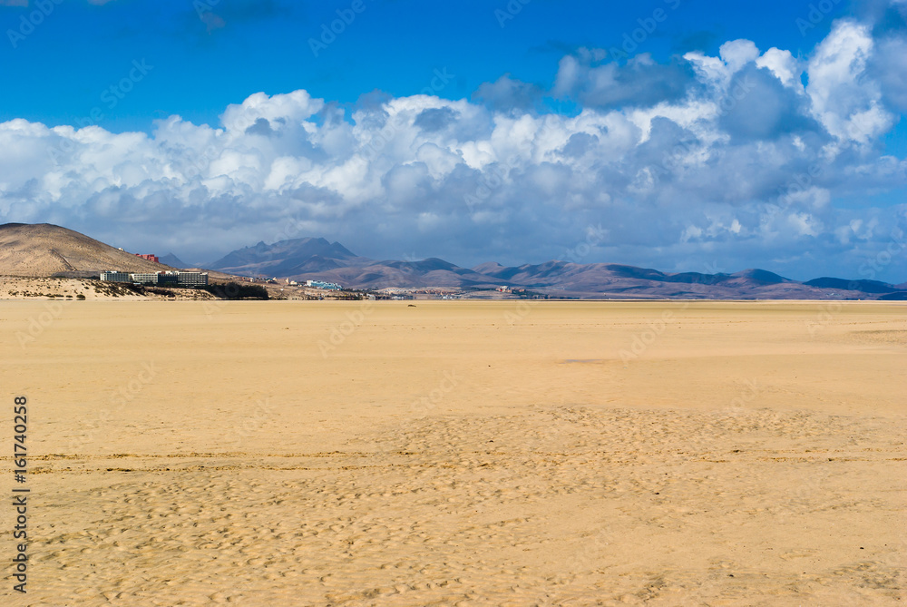 Southern Fuertevetura, beach of Sotavento. Fuerteventura. Canary Islands. Spain